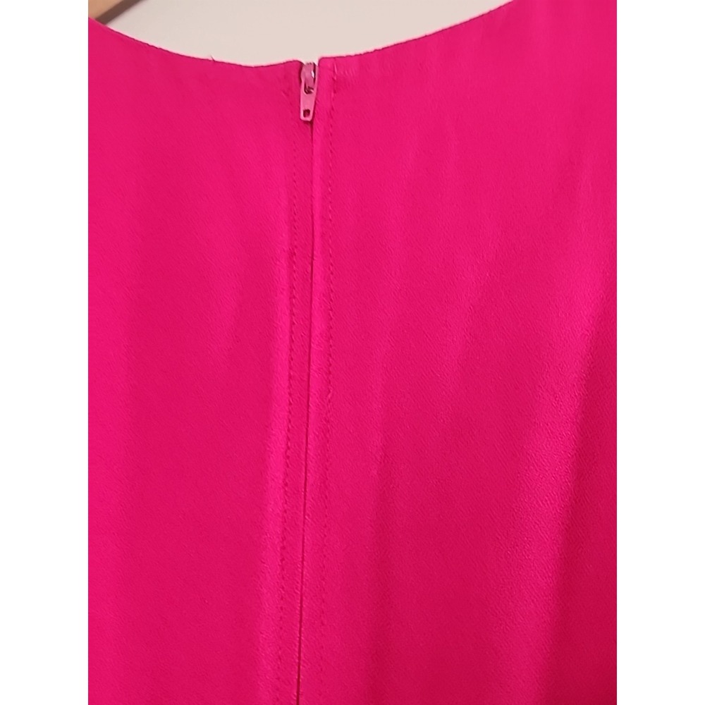 Vintage Scarlett Size 9/10Fusica PINK  Sleeveless Midi Dress Neck Cutout Barbie - Picture 4 of 9